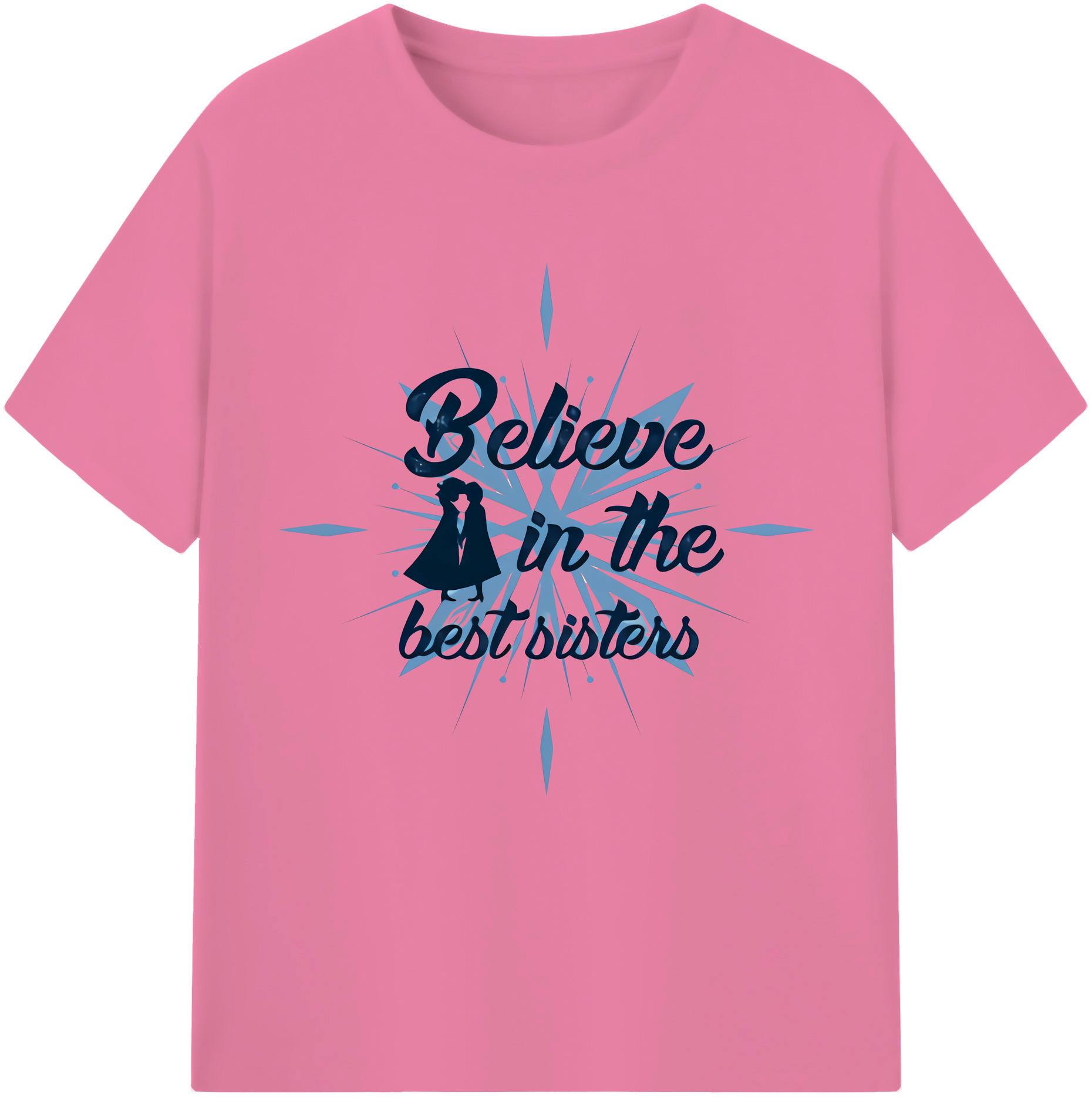 （画像用） アナと雪の女王 アンナ エルサ Frozen Anna Elsa 綿100％半袖Tシャツ（フロントプリント）